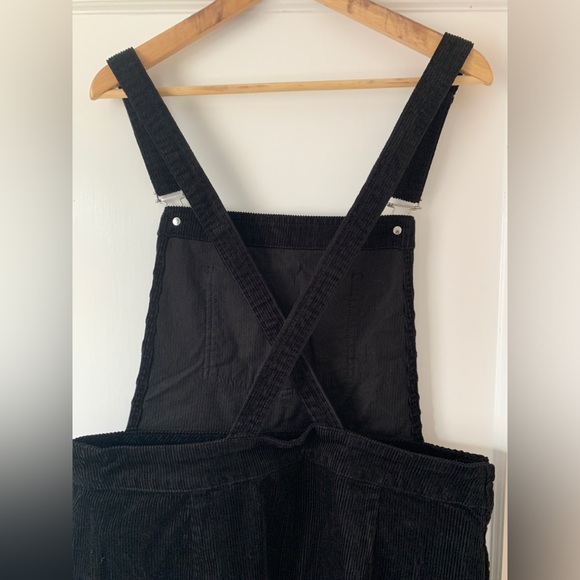 H&M black corduroy miniskirt overalls US14 - Picture 5 of 5